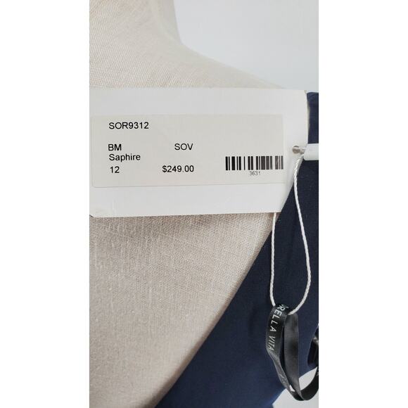Sorella Vita Simple Bridesmaid Sapphire Blue Dress Womens Size 12 Style 9312 New - Picture 7 of 8